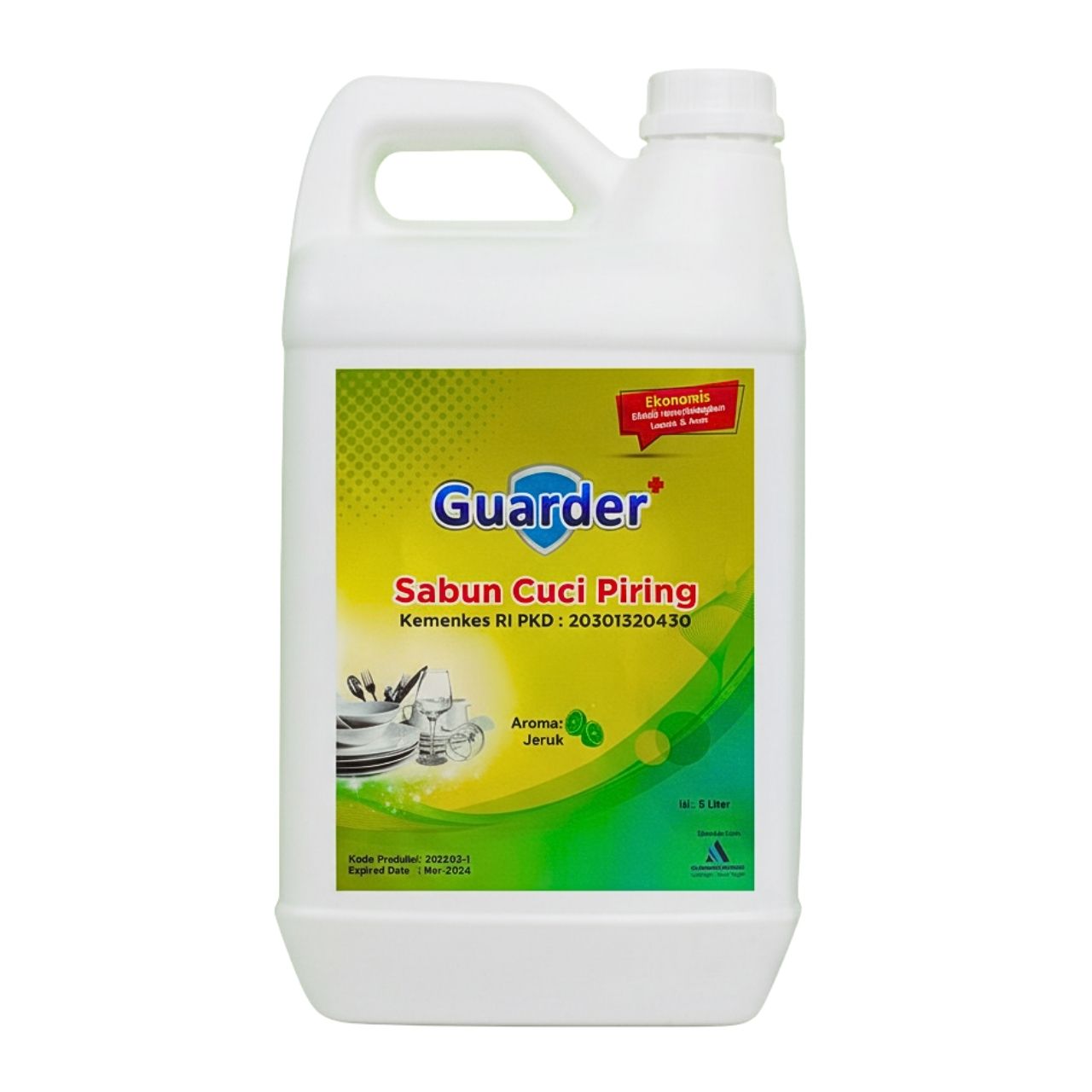 Sabun/Cairan Pembersih Peralatan Makanan Guarder 5 Liter (Aroma Jeruk)
